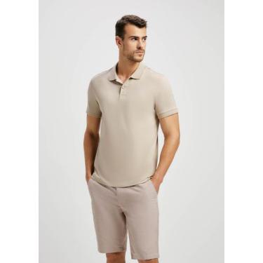 Imagem de Camisa Polo Básica Masculina Manga Curta Pima - Hering, G, Marrom clar