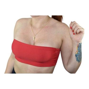 Imagem de Top Modelo Sem Alça Coladinho - Z39 - Fanáticos Por Cintas, Vermelho, 