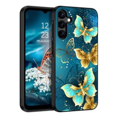 Imagem de GUAGUA Capa para Samsung Galaxy A15 4G/5G que brilha no escuro, capa de telefone Samsung A15, linda borboleta azul noctilucente, luminosa, à prova de choque, capa protetora para Galaxy A15 de 6,5