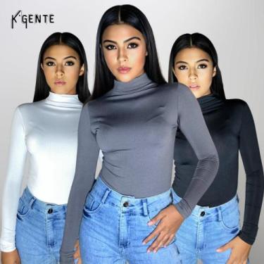 Imagem de Body Feminino Suplex Liso Manga Longa - S/ MARCA, Vermelho, G