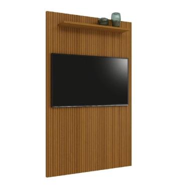 Imagem de Painel Para Tv Até 55 Polegadas Ripado 3d Egeo Com Prateleira 1,35m Cedro