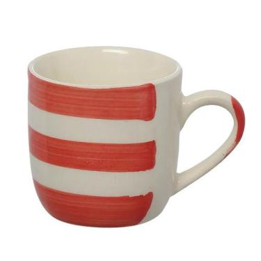 Imagem de Conjunto 6 Xícaras de Café Cerâmica Faixas Vermelhas 90ml JGXC077 - Ha