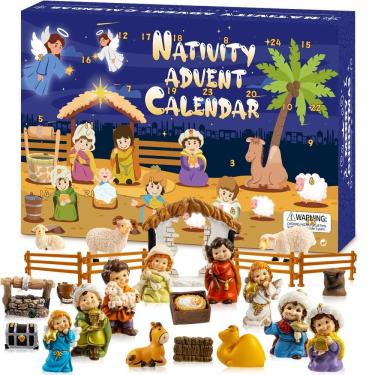 Imagem de Calendário do Presépio e Advento OumuaMua 2024 com 24 estatuetas de resina