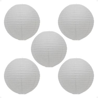 Imagem de Kit 5 Luminária Japonesa Decoração Oriental Pendente Teto Festa Casame