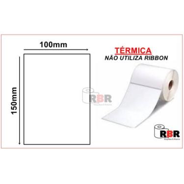 Imagem de 02 rolos de etiqueta e-commerce 10x15 (100x150) térmica - 30 metros - 