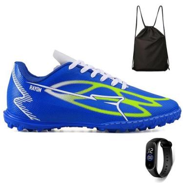 Imagem de Kit Chuteira Futebol Society Sintetica Campo Grama Sintetica + Mochila