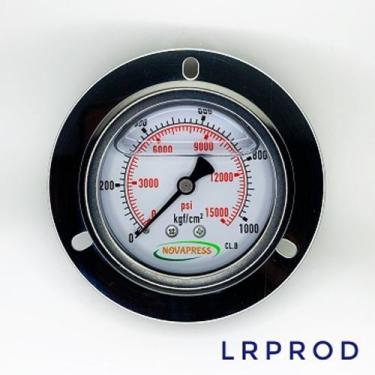 Imagem de Manômetro horizontal -diam.63mm (2. 1/2 ) com escala de 0-1000 KGF/CM2