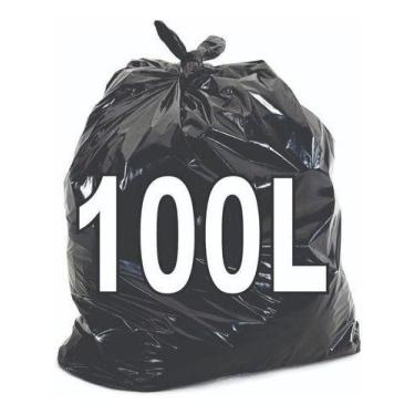 Imagem de Kit 6 Pacote Saco De Lixo 100 Litros Resistente 100 Unidades - HIGIPAC
