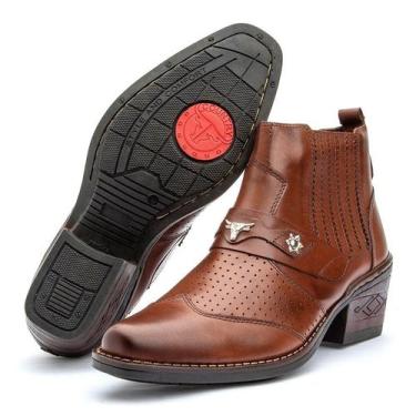 Imagem de Bota Masculina Texana Cano Curto em Couro IGO FRANCA, Whisk, 41
