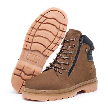 Imagem de Bota Coturno Masculino De Couro Zíper Lateral Sola Tratorada - Florati