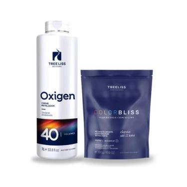 Imagem de Kit Pó descolorante 11 tons 500g color bliss+40vol Treeliss - Treeliss