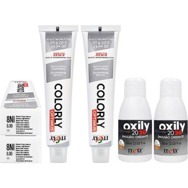 Imagem de Itely  Kit c/2 Tintas Colorly 8NI Louro Claro Intenso 60 ml + 2 Oxily 