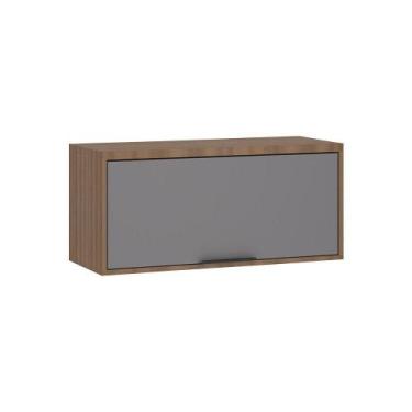 Imagem de Armário Aéreo Cozinha 80cm 1 Porta Basculante Aspen Vanilla - LUCIANE 