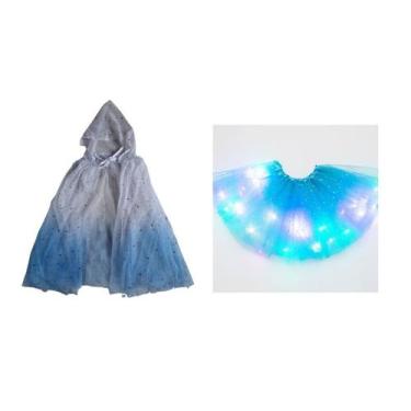 Imagem de Fantasia de princesa elsa infantil 2 peças festas - MC PRESENTES