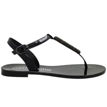 Imagem de Sandália Dedo Feminina Rasteira Casual Dia a Dia Passeio Ultra Conforto J-Lastic Petite Jolie Pj6593