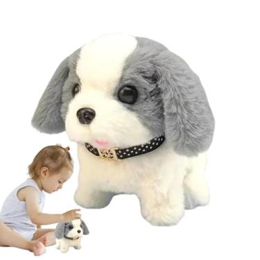 Imagem de Pelúcia para cachorro latindo andando, pelúcia para cachorro robô,Brinquedos interativos para cães de pelúcia para cachorros e robôs - Cachorro de brinquedo de pelúcia interativo - andando, latindo, a