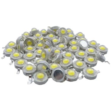 Imagem de TOPXCDZ 50 peças LED COB Chip 3W Branco Frio 10000K DC 3,2-3,4V Entrada 600mA-700mA 260-280LM LED Lâmpada Diodo SMD para Holofote de LED DIY Holofote Downlight (Branco Frio 10000K)