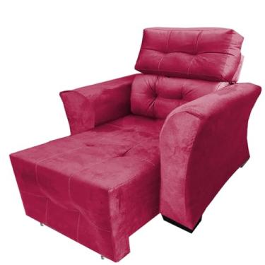 Imagem de Poltrona Amamentação Reclinável Retrátil Grécia Vermelho