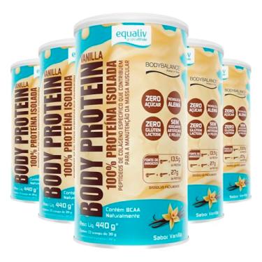 Imagem de Kit 5 Body Protein - Sabor Vanilla Baunilha - 100% Proteína Isolada - Zero Carbo - 440g - Equaliv