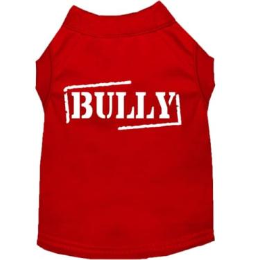 Imagem de Mirage Pet Products Camisetas estampadas bully de 20 cm para animais de estimação, PP, vermelha