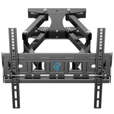 Imagem de SJBRWN Suporte de parede de TV de movimento completo para TVs de 26 a 65 polegadas, suporte giratório de tela plana curva e inclinação para TV com rotação de extensão de 6 braços articulados, VESA