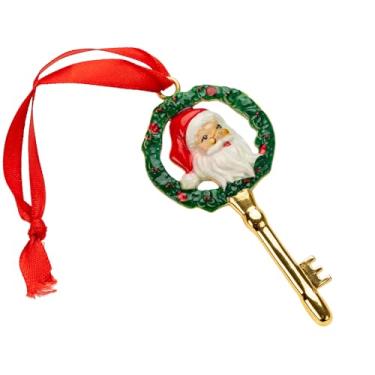 Imagem de Enfeites de Natal para chaves mágicas de Papai Noel para casas sem chaminé, enfeite para pendurar árvore de Natal