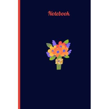 Imagem de Notebook: Blank Ruled Paper Notebook Journal | Zinnia & Lavender Bouquet | For Women Men Boys Girls