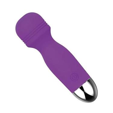 Imagem de Vibrador, Estimulador e Massageador Corporal tipo Mini Varinha Mágica - Com 12 Vibrações Recarregável - SI, Roxa