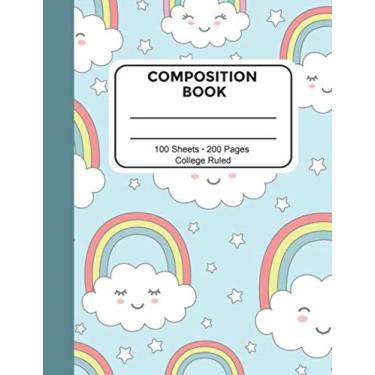 Imagem de Composition Book College Ruled: Rainbow Composition Notebook College Ruled Lined Workbook for Middle School or High School Students, Adults, or ... or Homeschooling 7.5 x 9.75 in 100 Sheets