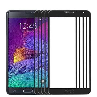 Imagem de HONGYAN Peças de substituição de telefone celular 10 PCS Lente de vidro externo da tela frontal para Samsung Galaxy Note 4 / N910 Acessórios telefônicos