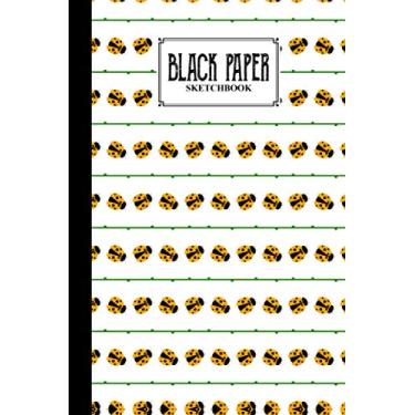 Imagem de Black Paper Sketchbook: Black Paper Journa Ladybugs Cover, 120 Pages | Size 6" x 9" Solid Black Journal With Black Pages | Reverse Color Notebook | ... Paper Journals & Sketchbooks | Gel Pen Paper)