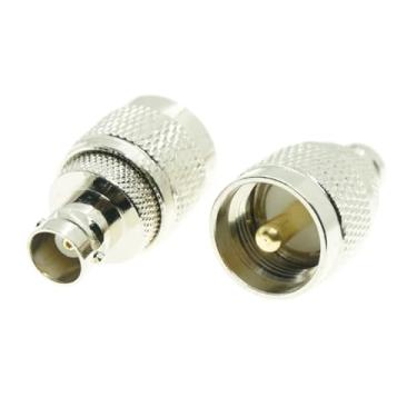 Imagem de Novo conector fêmea bnc para uhf macho PL-259 plug conector adaptador coaxial reto