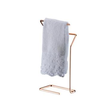 Imagem de Suporte Porta Toalha De Bancada Lavabo Banheiro Rose Gold 1891RG - Fut