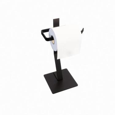 Imagem de Porta Papel Higiênico Chão Papeleira Banheiro Lavabo Preto - Big House