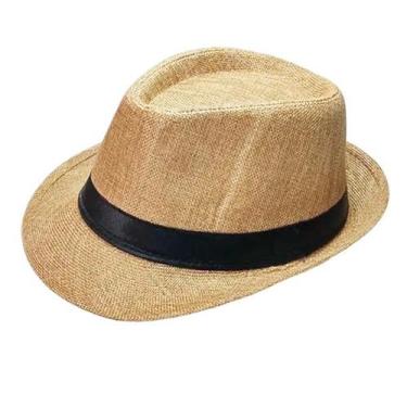 Imagem de Chapéu Panamá Palha Aba Curta Faixa Preta Cor Palha - NS