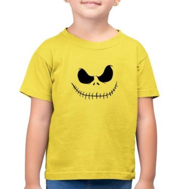 Imagem de Camiseta Algodão Infantil Scare Face - Foca na Moda, Amarelo canário, 