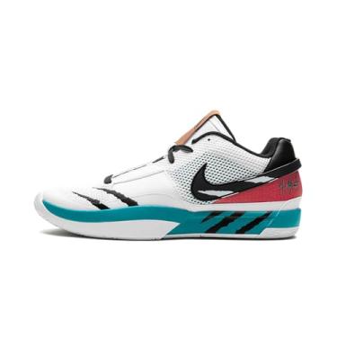 Imagem de Nike Ja 1 Tênis de basquete masculino, Branco/verde turbo/vermelho universitário/preto, 45
