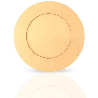 Imagem de Sousplat Redondo de MDF Madeira Crua - Tamanho: 33 cm Diâmetro - MAD. 