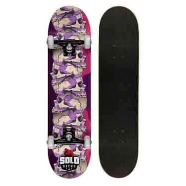 Imagem de Skate Montado Profissional Solo Decks Skull