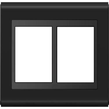 Imagem de Placa 4X4 Para Interruptor Ou Tomada 6 Posições Preto