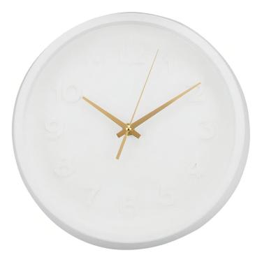 Imagem de Relógio Parede Moderno Cozinha Redondo Branco 27cm