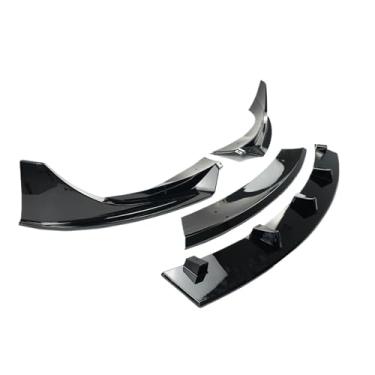 Imagem de Compatível com Tesla Model 3 Performance Style 2017-2023 Carro Frente Bumper Lip Spoiler Splitter Fast Compatível com Aero Body Kits Estilo Fibra de Carbono 4PCS(Glossy Black)