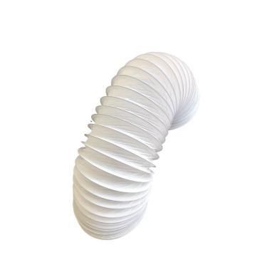 Imagem de Duto Flexível 3 Metros Pvc Ar Portatil Exaustor 5 Pol 125Mm