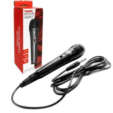 Imagem de Microfone para Karaokê com fio de 3 metros Tomate