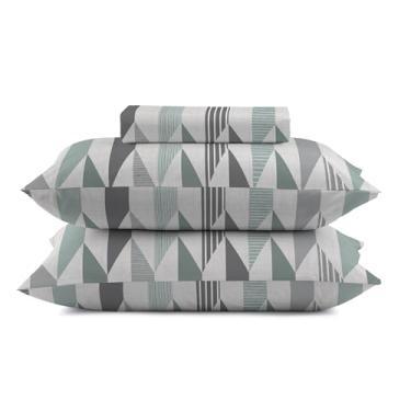 Imagem de Camesa by Gato Panda Jogo de Cama Solteiro Casal Queen Super Cotton, 2 ou 3 Peças, 100% Algodão, Lençol com Elástico e Fronha (Casal, Remo)