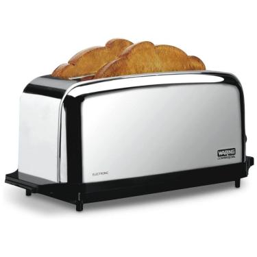 Imagem de Torradeira Elétrica 4 Fatias com 5 Níveis de Tostagem de Aço Inoxidável, 110v, WARING WCT704, Prateado
