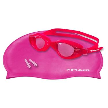 Imagem de Kit Poker Natação Navagio Óculos Touca e Protetor de Ouvido-Unissex