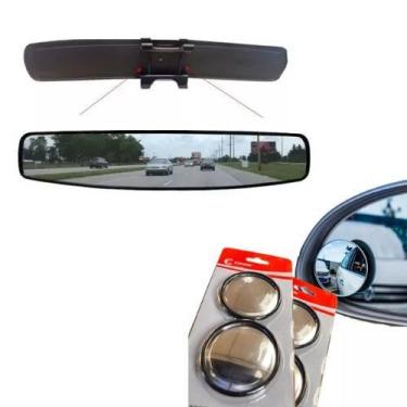 Imagem de Kit espelho auxiliar retrovisor e panoramico universal cinoy