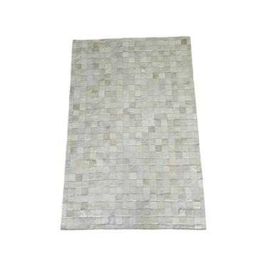 Imagem de Tapete De Couro Natural Legítimo Costurado 1,50 x 1,00 M (Branco Natural)