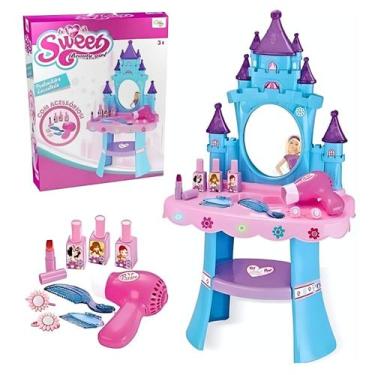 Imagem de Brinquedo Salão de Beleza Infantil Penteadeira Castelo Princesa Secado